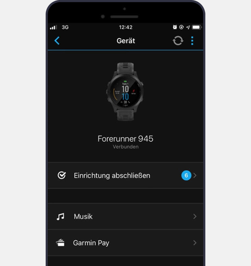 Schritt 1: Hinzufügen der Magenta Pay Karte in der Garmin Connect Mobile App