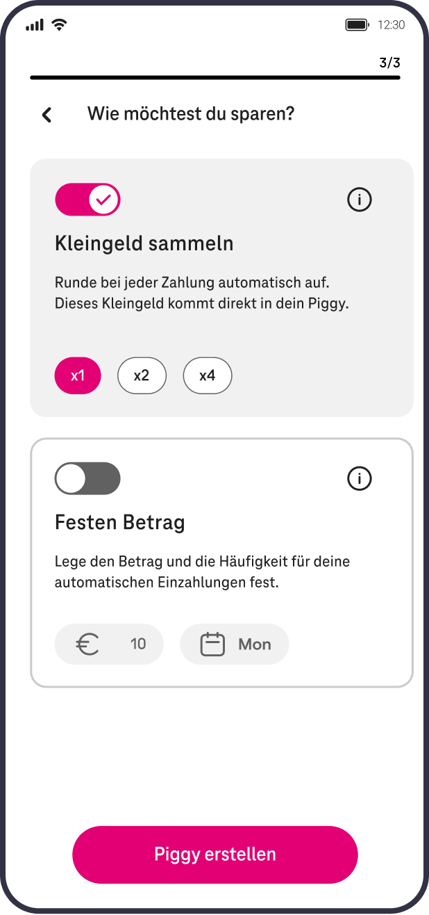 Sparen mit piggys